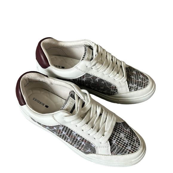 BIRDIES leather and fabric fashion sneakers size 7.5 - Picture 2 of 13